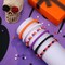 1500pcs Halloween Beads for Jewelry Making - 6mm Round Pony Beads & Plastic Spacers - Orange, Purple, Black & White Small Charms for DIY Bracelets, Necklaces & Hair Crafts